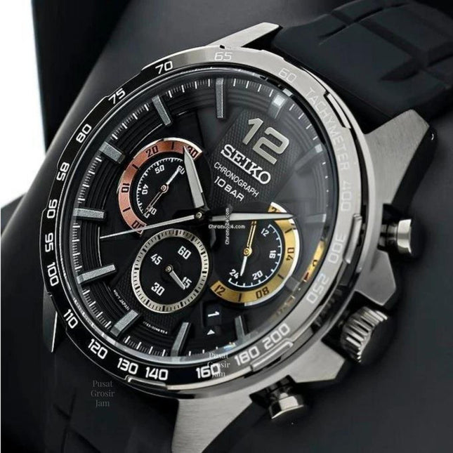 Seiko 5 sport SSB349P1 Chronograpy Black Dial Original