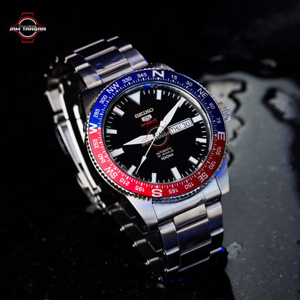 Seiko 5 Sport SRP661K1 Automatic Black Dial Stainless Steel Strap Jam Tangan Pria