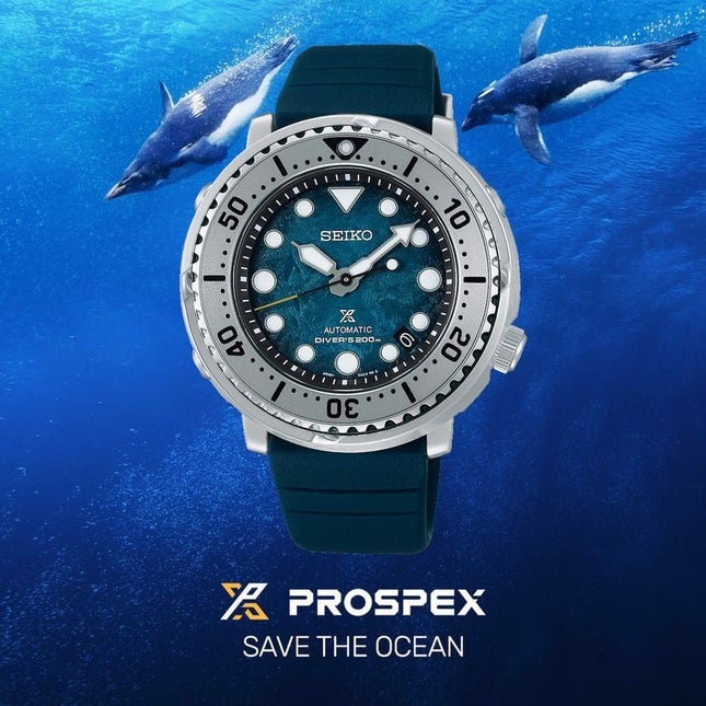 Seiko Prospex SRPH77K1 Baby Tuna Save The Ocean Penyelam 200M Automatic Rubber Strap Special Edition