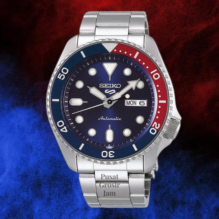 Seiko 5 Sports SRPD53K1 Automatic Blue Dial Stainless Steel Jam Tangan Pria