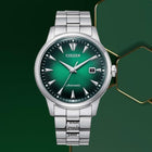 Citizen Mechanical NK0007-88X Kuroshio 64 Series Green Dial Stainless Steel Strap Limited Edition Jam Tangan Pria