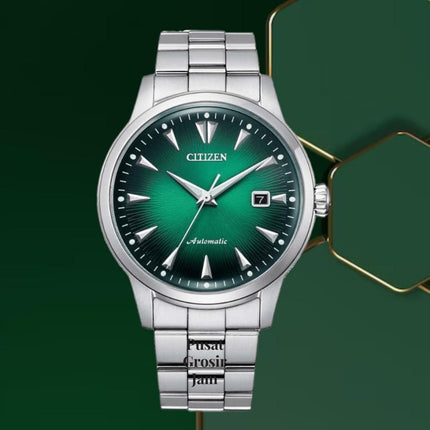 Citizen Mechanical NK0007-88X Kuroshio 64 Series Green Dial Stainless Steel Strap Limited Edition Jam Tangan Pria