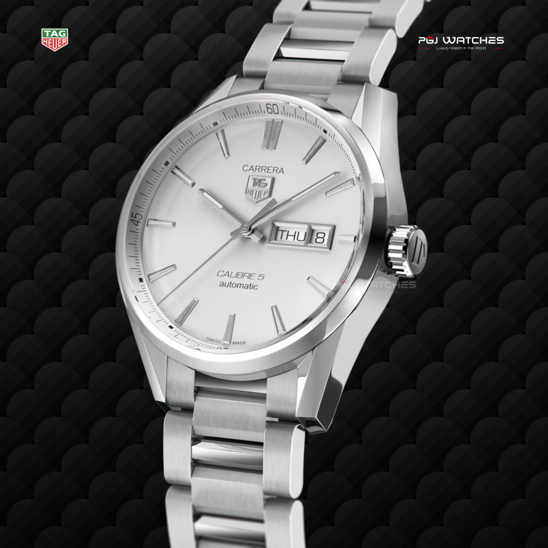 TAG Heuer Carrera WAR201B.BA0723 dengan dial silver dan bracelet steel