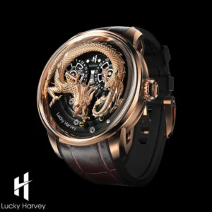 Lucky harvey rose gold dragon automatic