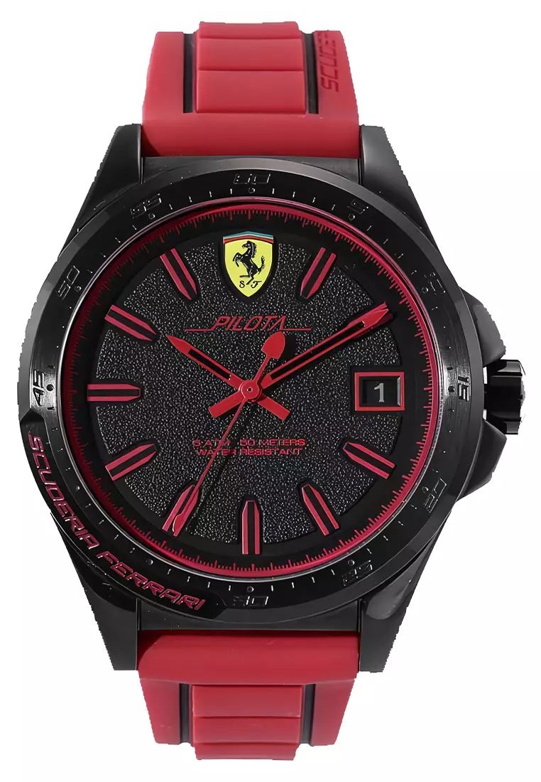 Jam tangan pria ferrari scuderia pilota 0830424 red